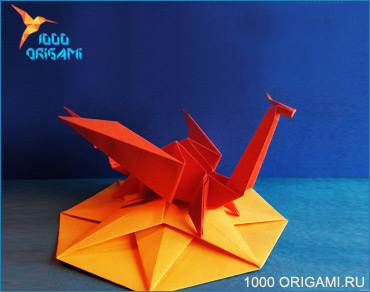1000 origami.  Творческая студия `1000 ОРИГАМИ` Ольги Голицыной. Фигуры оригами из бумаги своими руками - Дракон и роза ветров